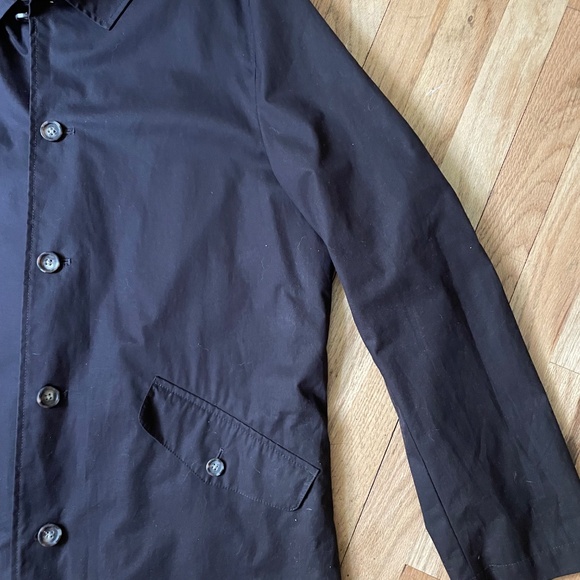 Banana Republic Men’s L Chocolate Brown Cotton Trench Coat Raincoat - Picture 3 of 8